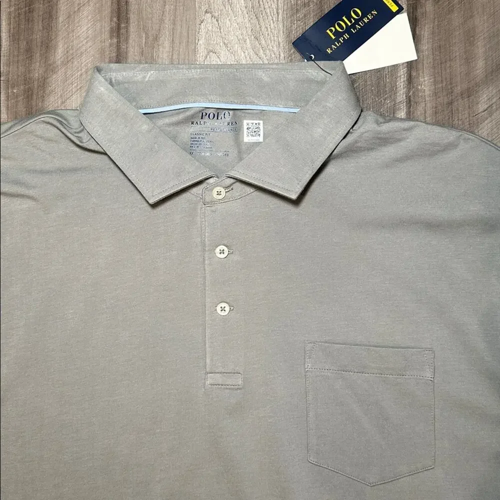Polo Ralph Lauren Performance Classic Fit Long Sleeve Golf Polo - 2XL